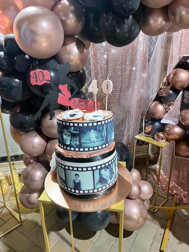 Customer photo review of Film Reel - Custom Edible Icing Image