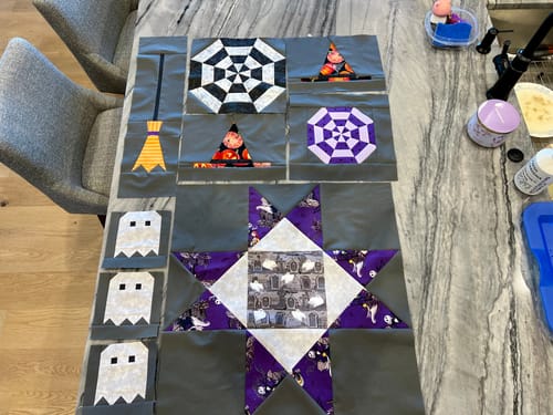 Customer photo review of Spooky Sampler Halloween Quilt Pattern | Digital PDF