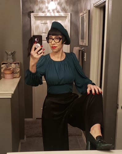 Customer photo review of Salem Top in Hunter Green