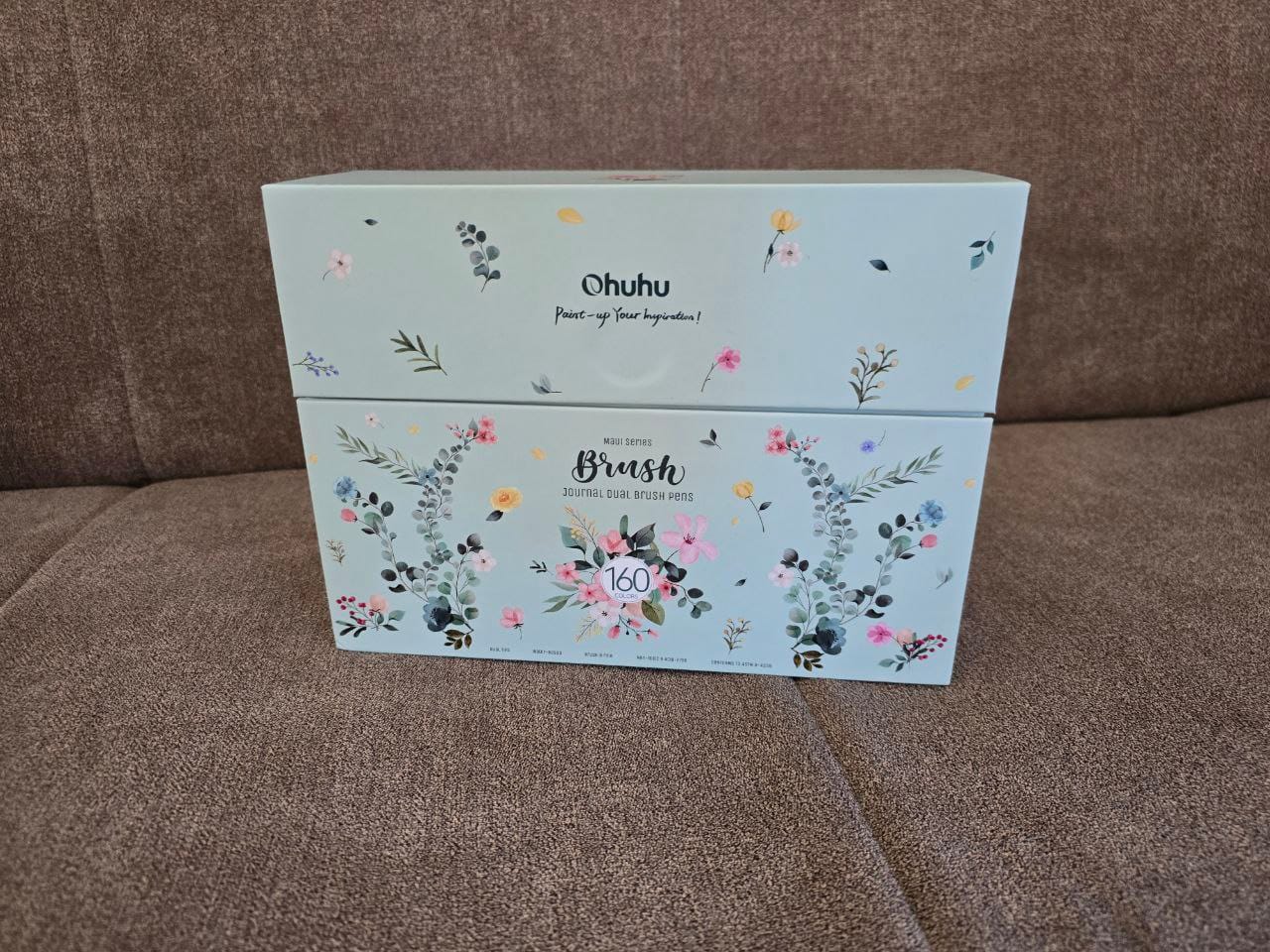 Customer photo review of Ohuhu Maui 160 Colors Dual Tips Water Based Art Markers, Brush & Fineliner