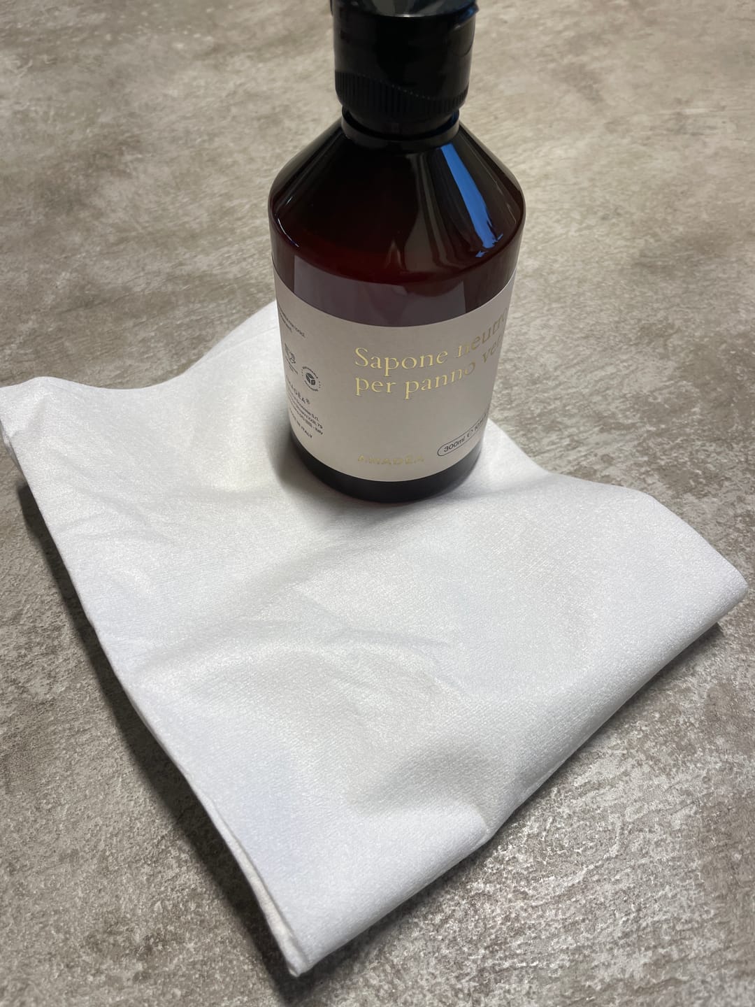 Customer photo review of Kit Vetri: Panno + Sapone Neutro