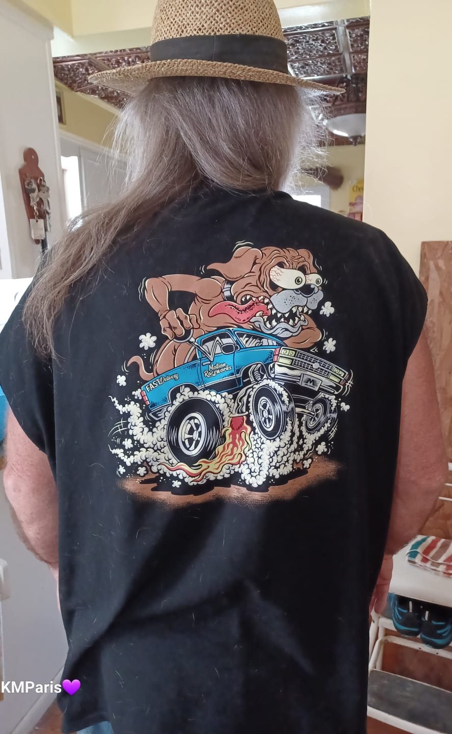 Customer photo review of Hotrod OBS Truck BoxerFink Shirt