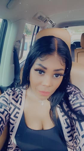 Customer photo review of Parting Max 9×6 Glueless Wear Go Straight Wigs Ready To Wear 180% Density