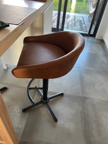 Customer photo review of Noah Adjustable Kitchen Bar Stool "Create Your Own"