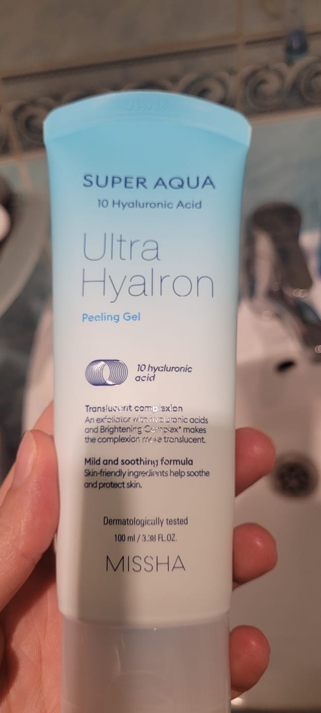 Customer photo review of Pīlinga gels Missha Super Aqua Ultra Hyalron Peeling Gel