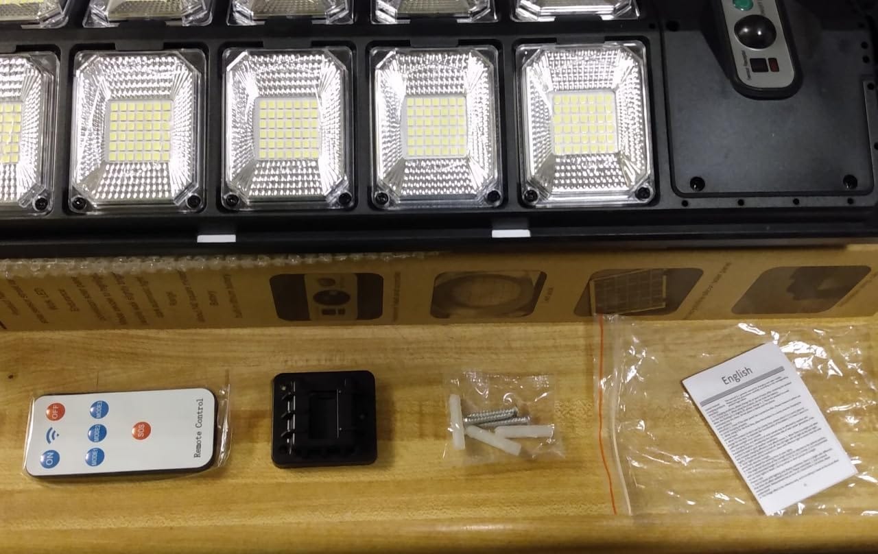 Customer photo review of Solar Street Light LED Outdoor Dusk to Dawn Road Area Lamp