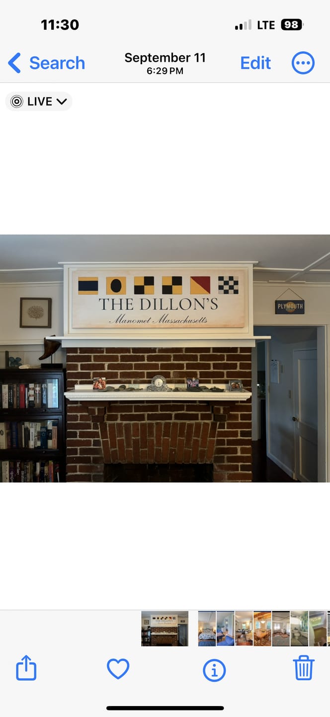 Customer photo review of Personalized Nautical Flags Wall Decor