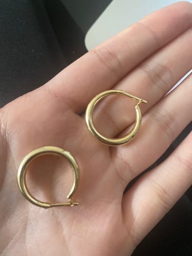 Customer photo review of ARGOLLAS MARÍA 20MM BAÑO DE ORO