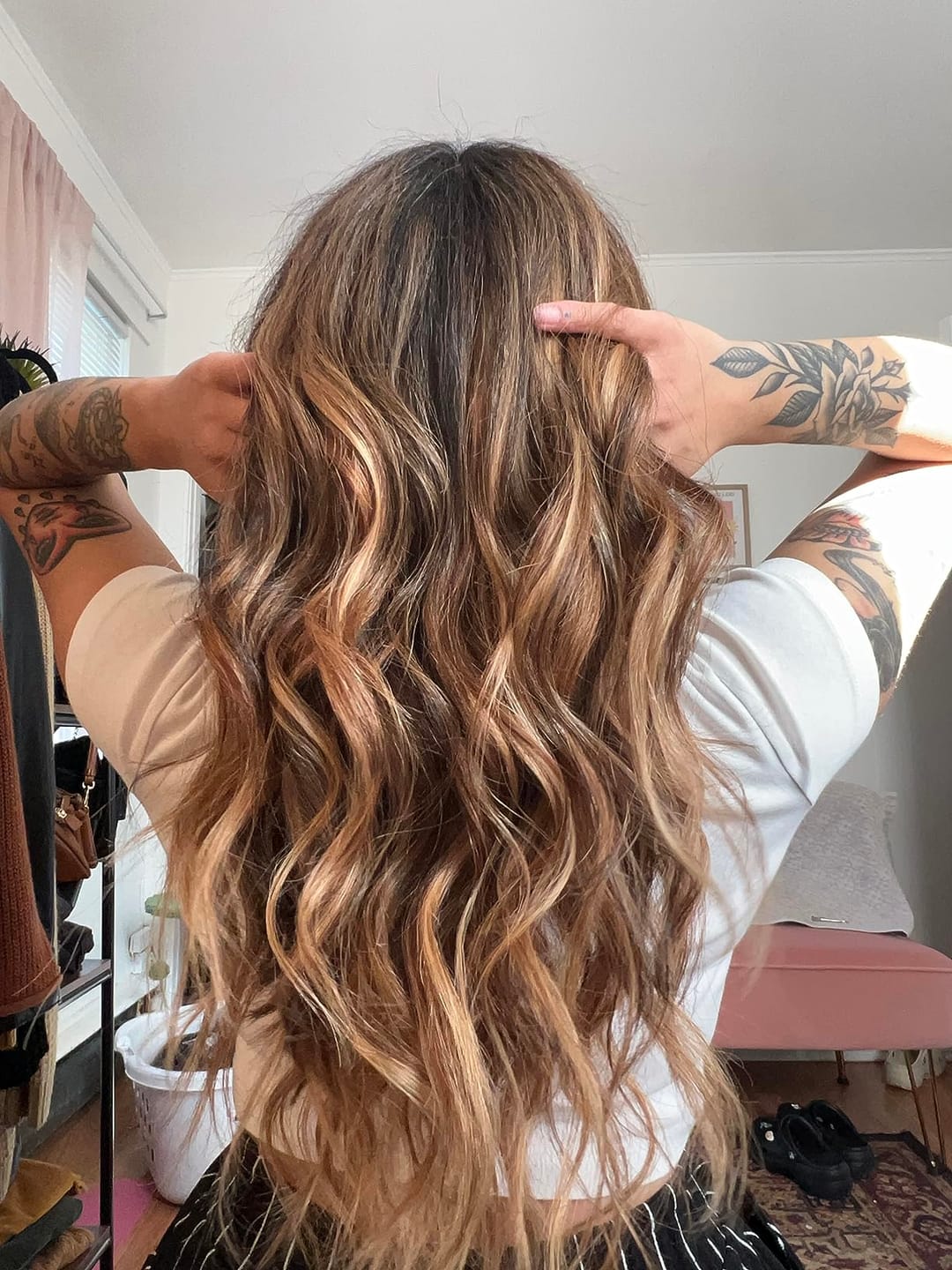 Customer photo review of Female Hair Topper For Thinning Crown Medium Base Hair Topper #4/27/4