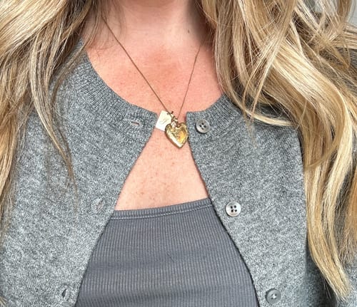 Customer photo review of rowan charm necklace