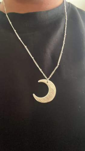 Customer photo review of Ayatul Kursi Crescent Necklace