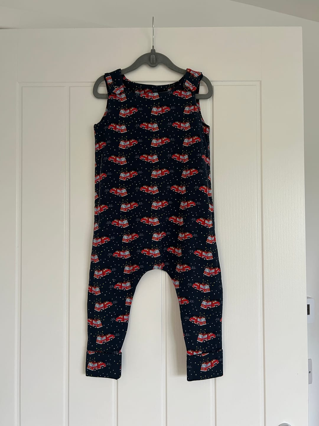 Customer photo review of Fire Engines Cotton Jersey Fabric