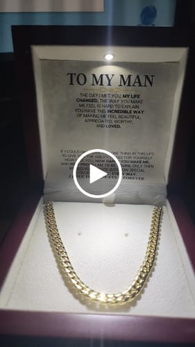 Customer video review of To My Man - Cuban Link - Special Gift Set - SS166V2