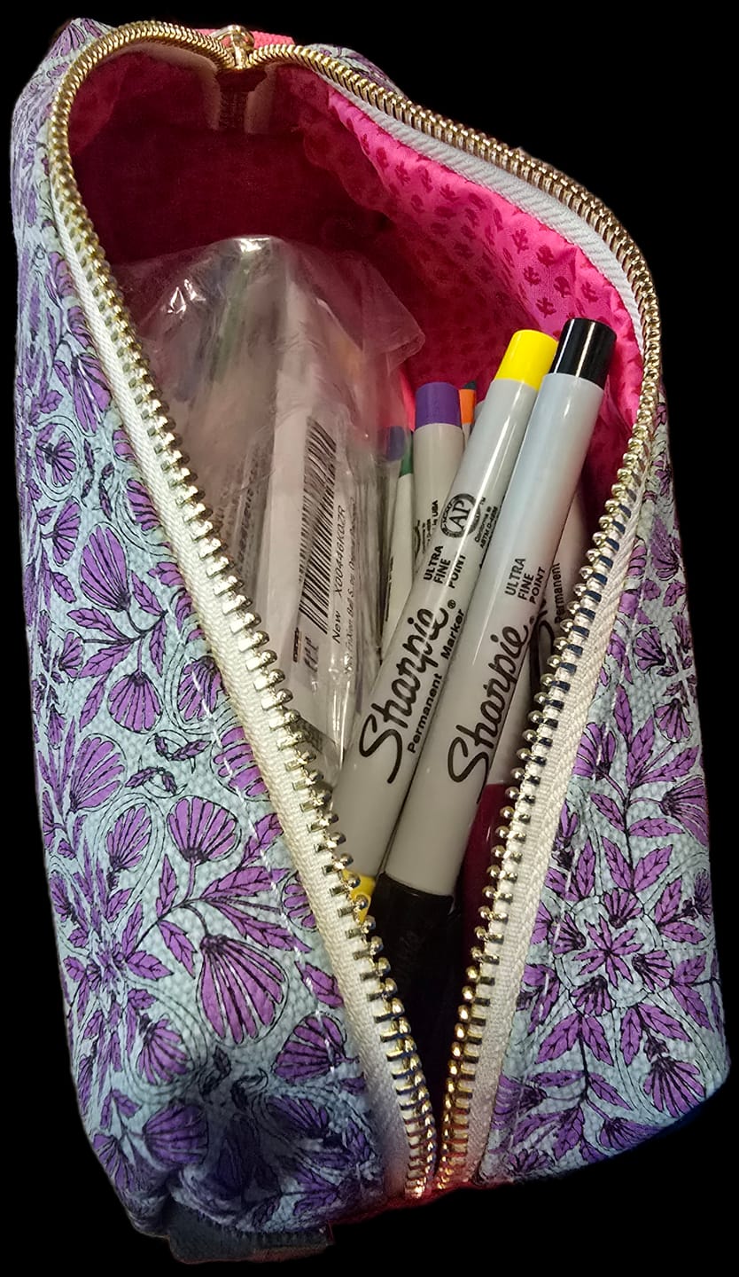 Customer photo review of Pen Pouch, Garden Song