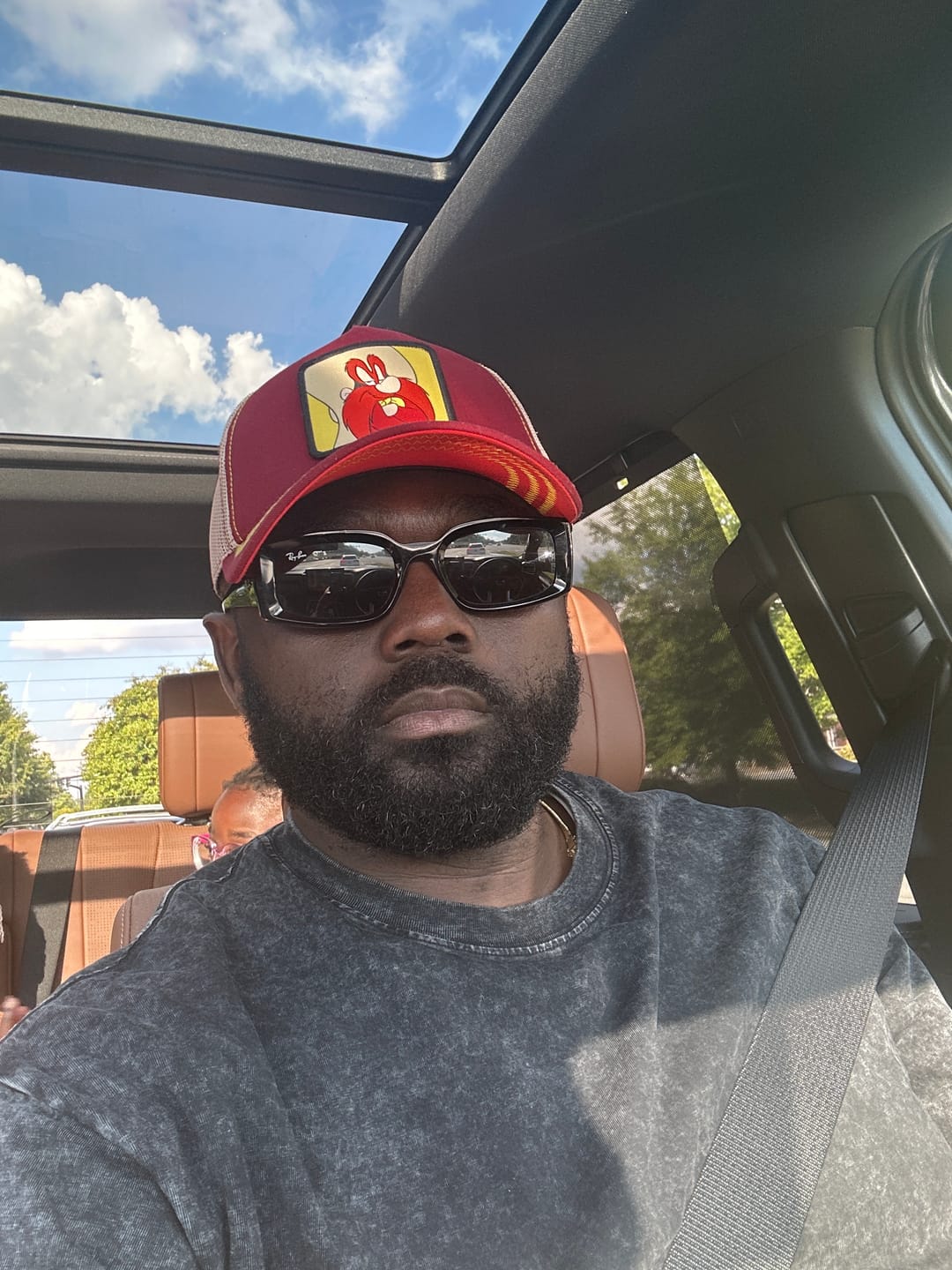 Customer photo review of OVERLORD X Looney Tunes: Yosemite Sam Trucker Cap