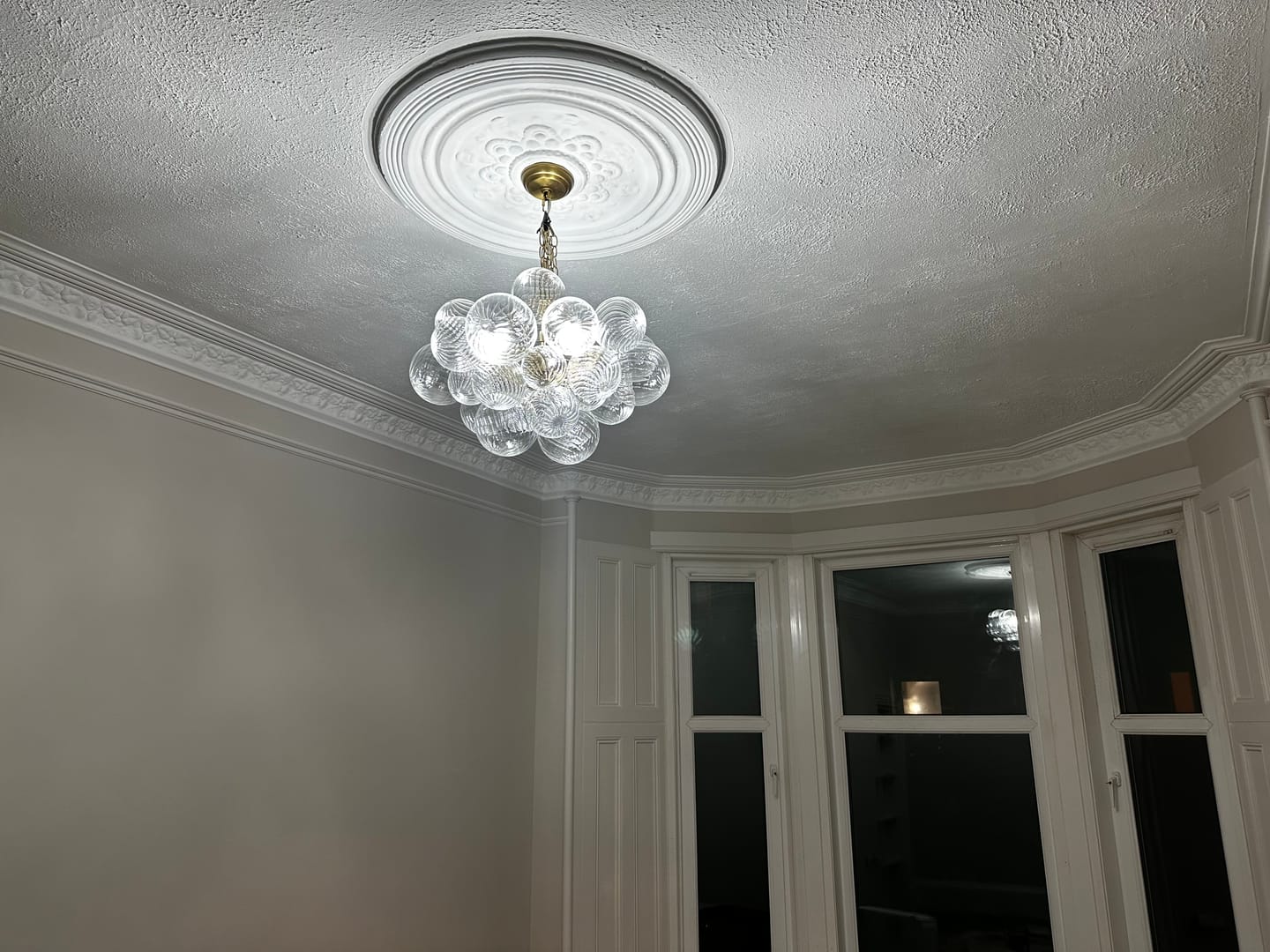 Customer photo review of Modern Cluster Glass Globe Bubble Chandelier