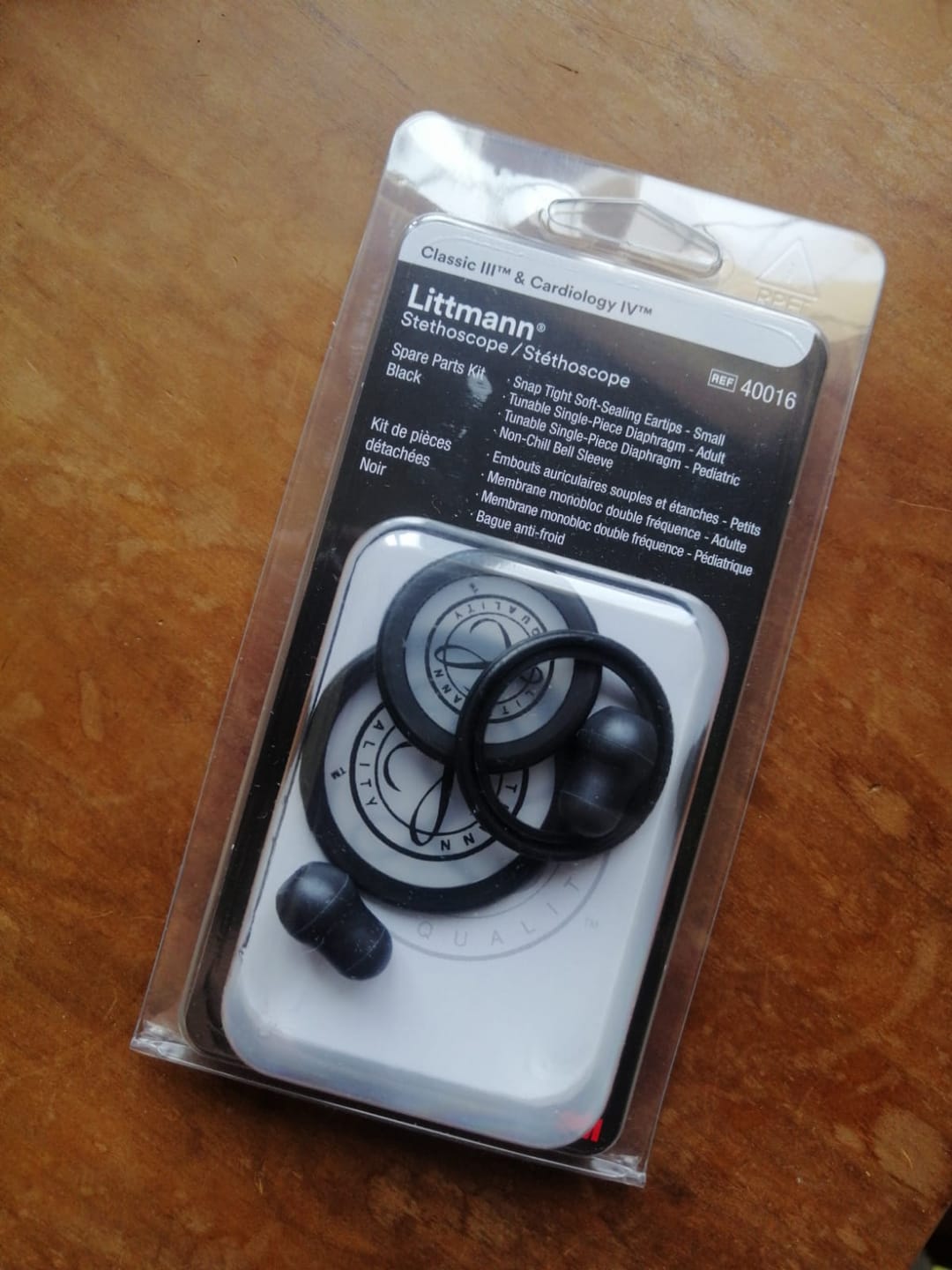 Customer photo review of 3M Littmann Stethoscope Spare Parts Kit - CORE Digital/Classic III/Cardiology IV - Black