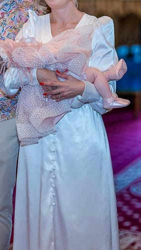 Customer photo review of Rochie Madira alba cu nasturi imbracati si talie accentuata