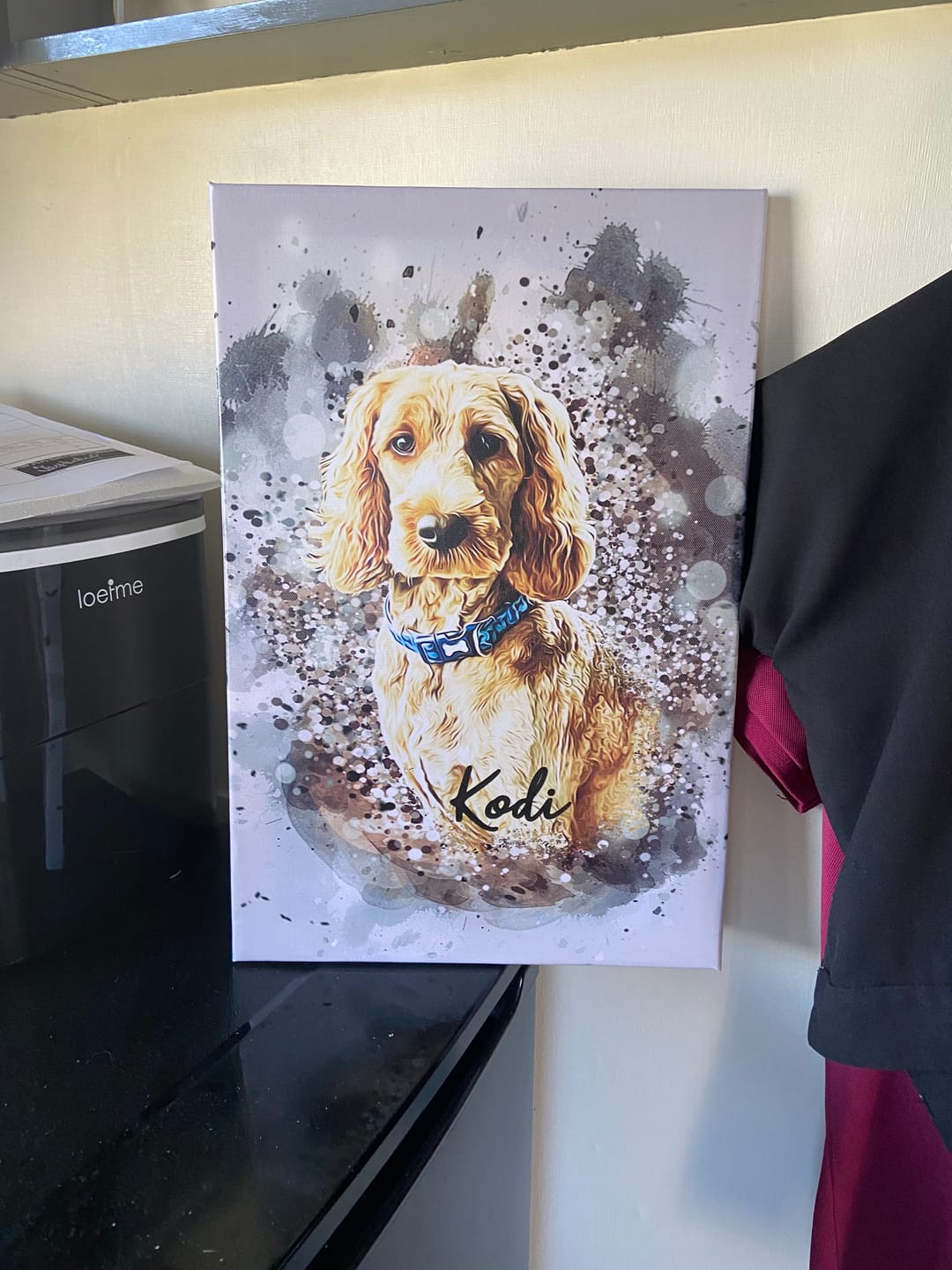 Customer photo review of Personalized Pet Art - Canvas