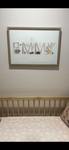 Customer photo review of Australian Animals Name Print