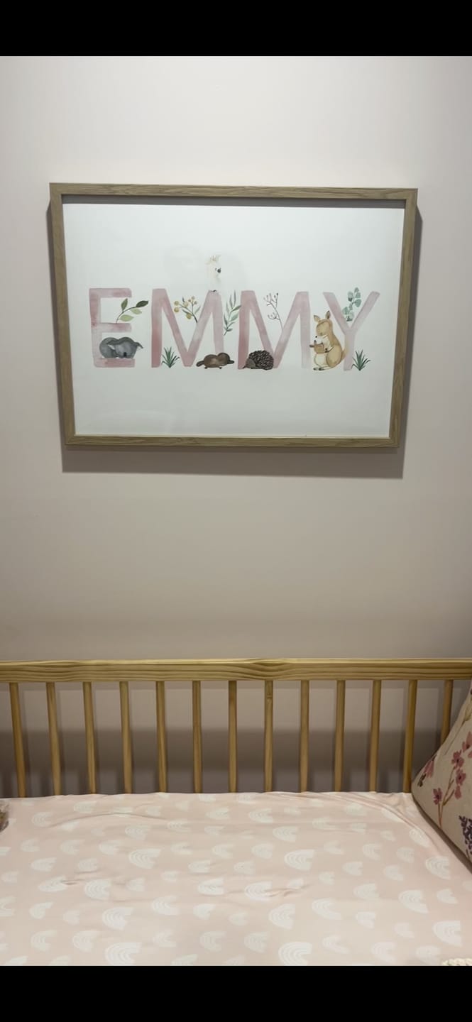 Customer photo review of Australian Animals Name Print