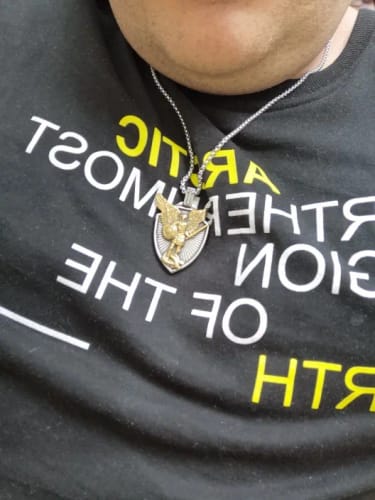 Customer photo review of St Michael Victorious Necklace