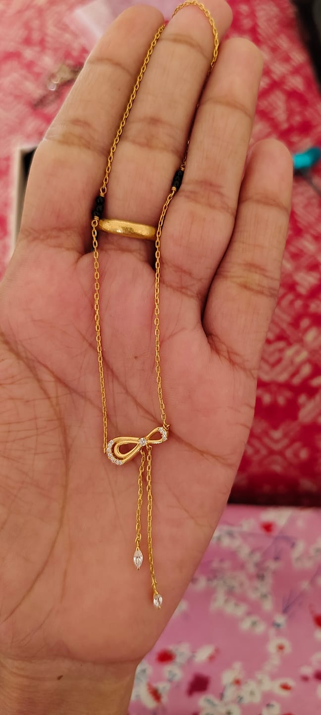Customer photo review of Bhavani Diamond Mangalsutra | BIS Hallmarked | 18k Gold Vermeil