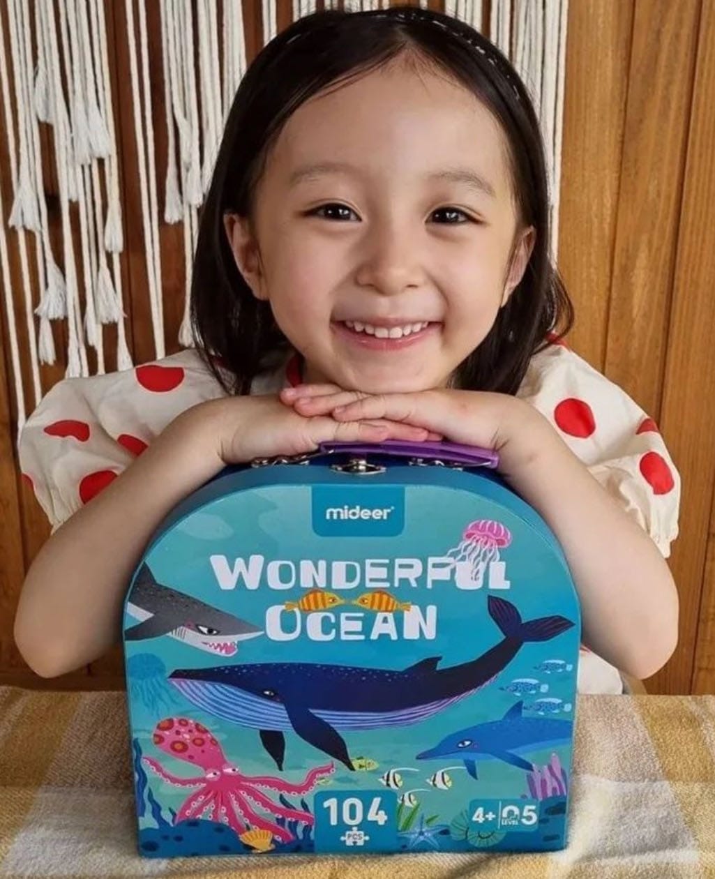 Customer photo review of Mideer Portable Puzzle Box: Wonderful Ocean 104P