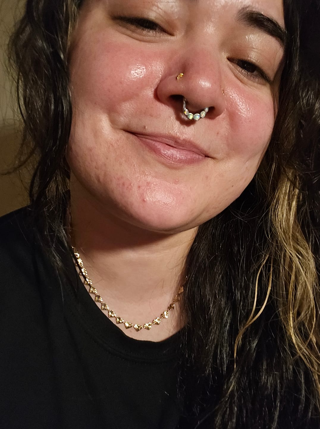 Customer photo review of Starlight Heart Chain Necklace