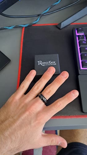 Customer photo review of Black Runes Ring