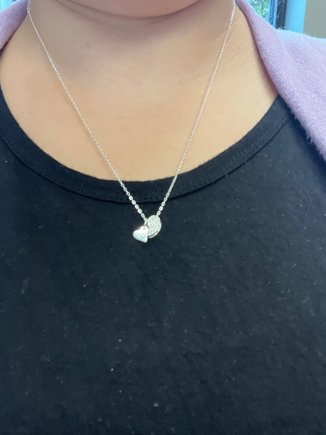 Customer photo review of add a pendant- engraved heart