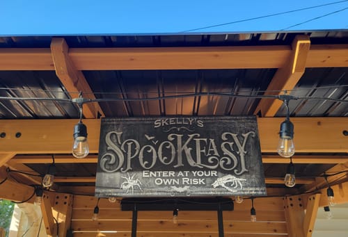 Customer photo review of Spookeasy Halloween Sign