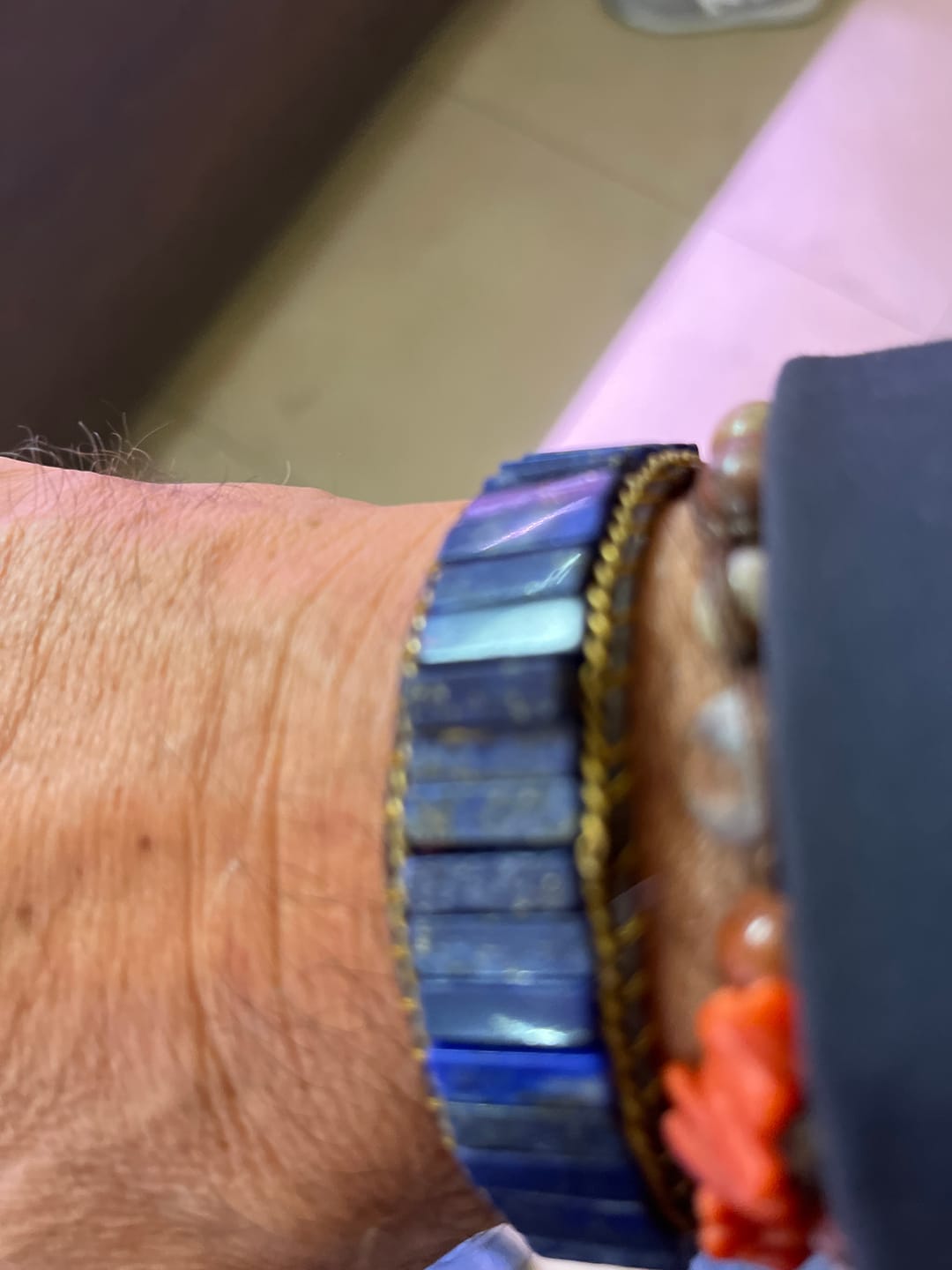 Customer photo review of Lapis Lazuli Energy Bracelet