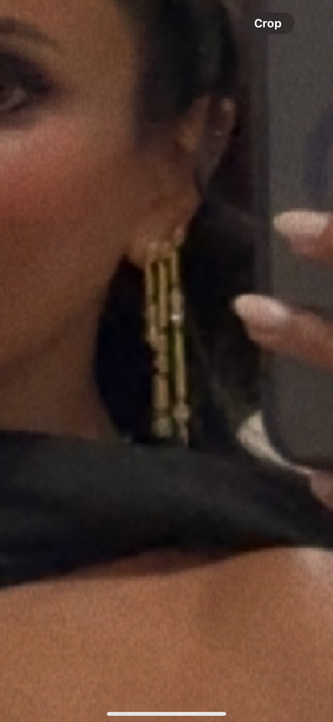 Customer photo review of Lia Hex Drop Earrings Small