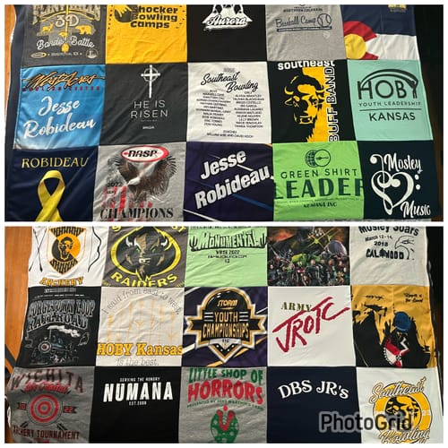 T-shirt quilt featuring raiders by Krissy from KS