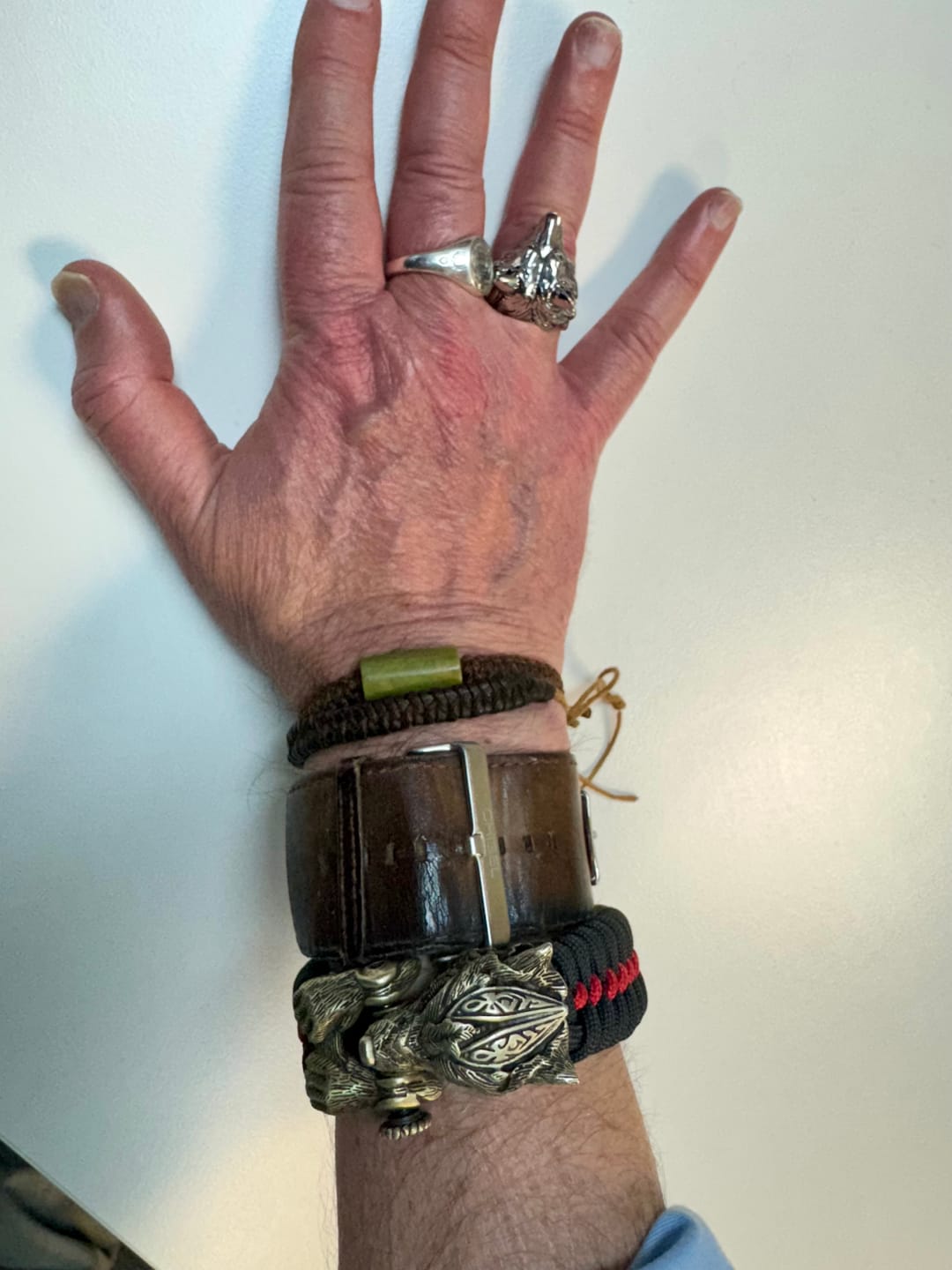 Customer photo review of Warrior Wolf Paracord Bracelet