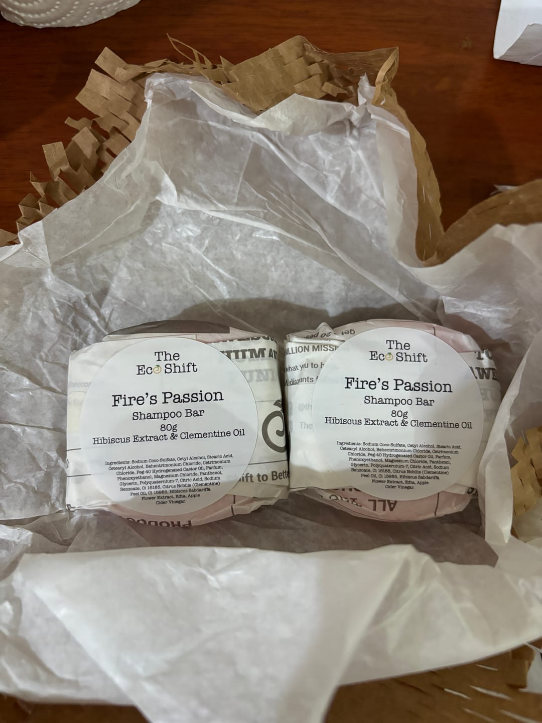 Customer photo review of Color Protect and Color Toning - Fire's Passion Shampoo Bar