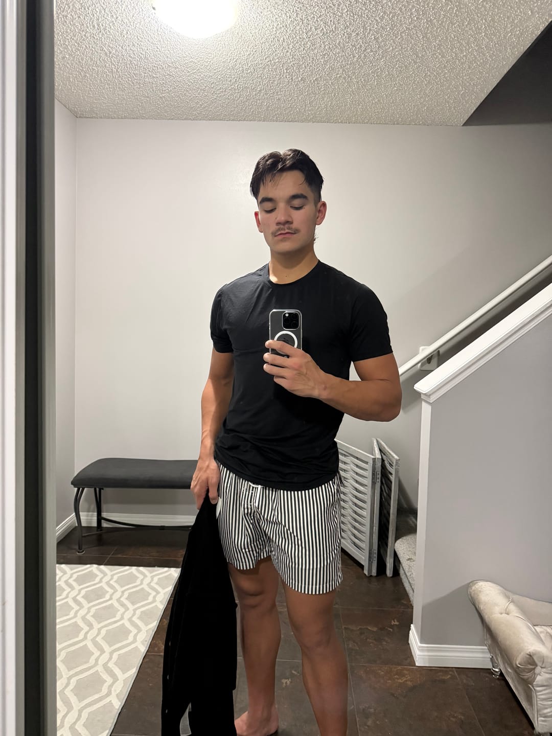 Customer photo review of 1056 - Striped Swim Shorts
