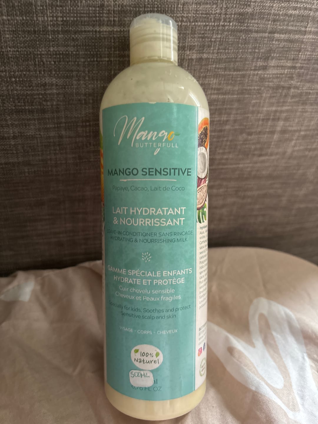 Customer photo review of Lait hydratant et nourrissant - SENSITIVE