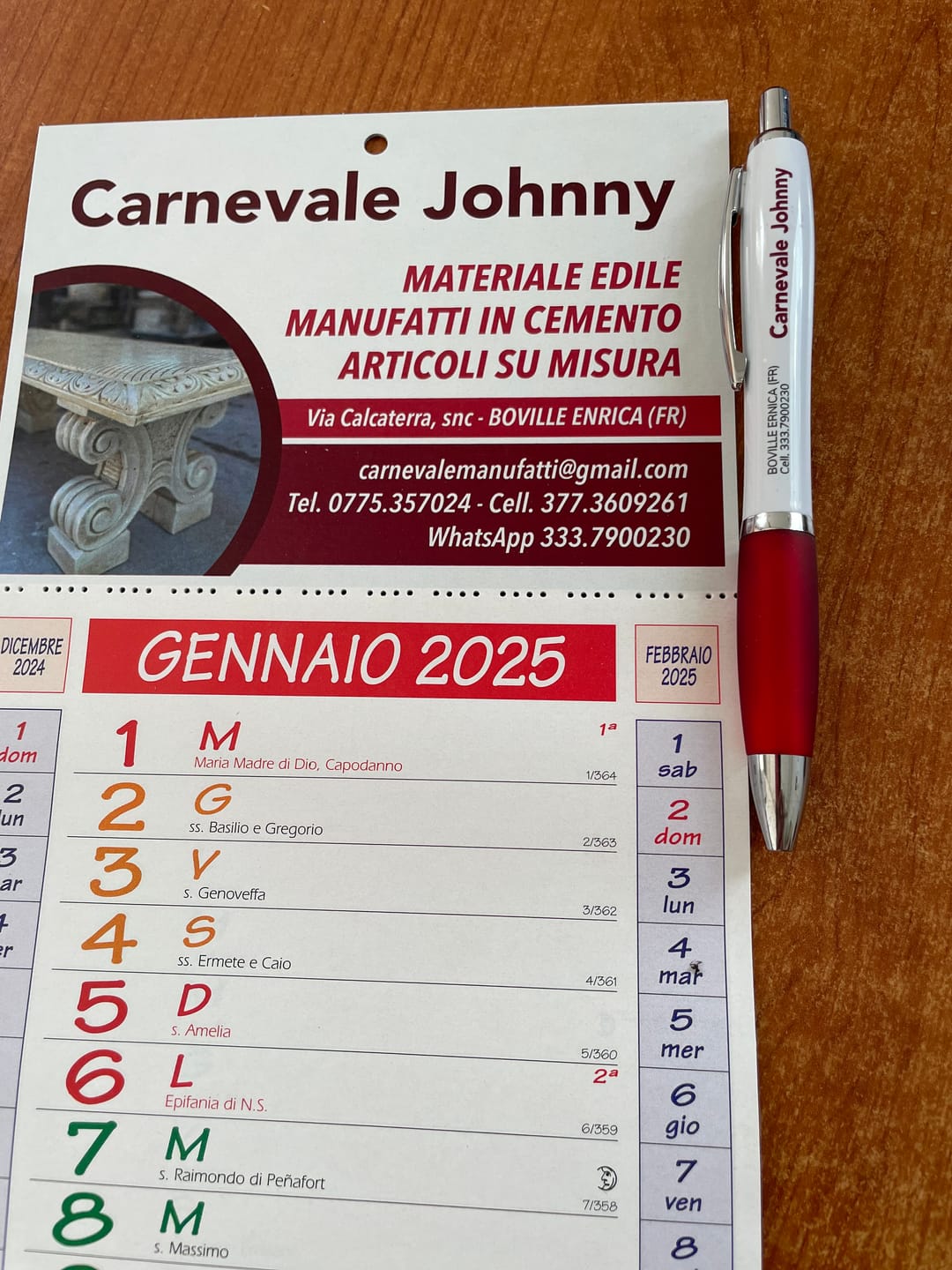 Customer photo review of Calendari Slim + Penne