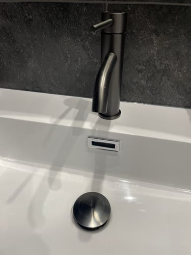 Customer photo review of Bonde de vidange gris brossé