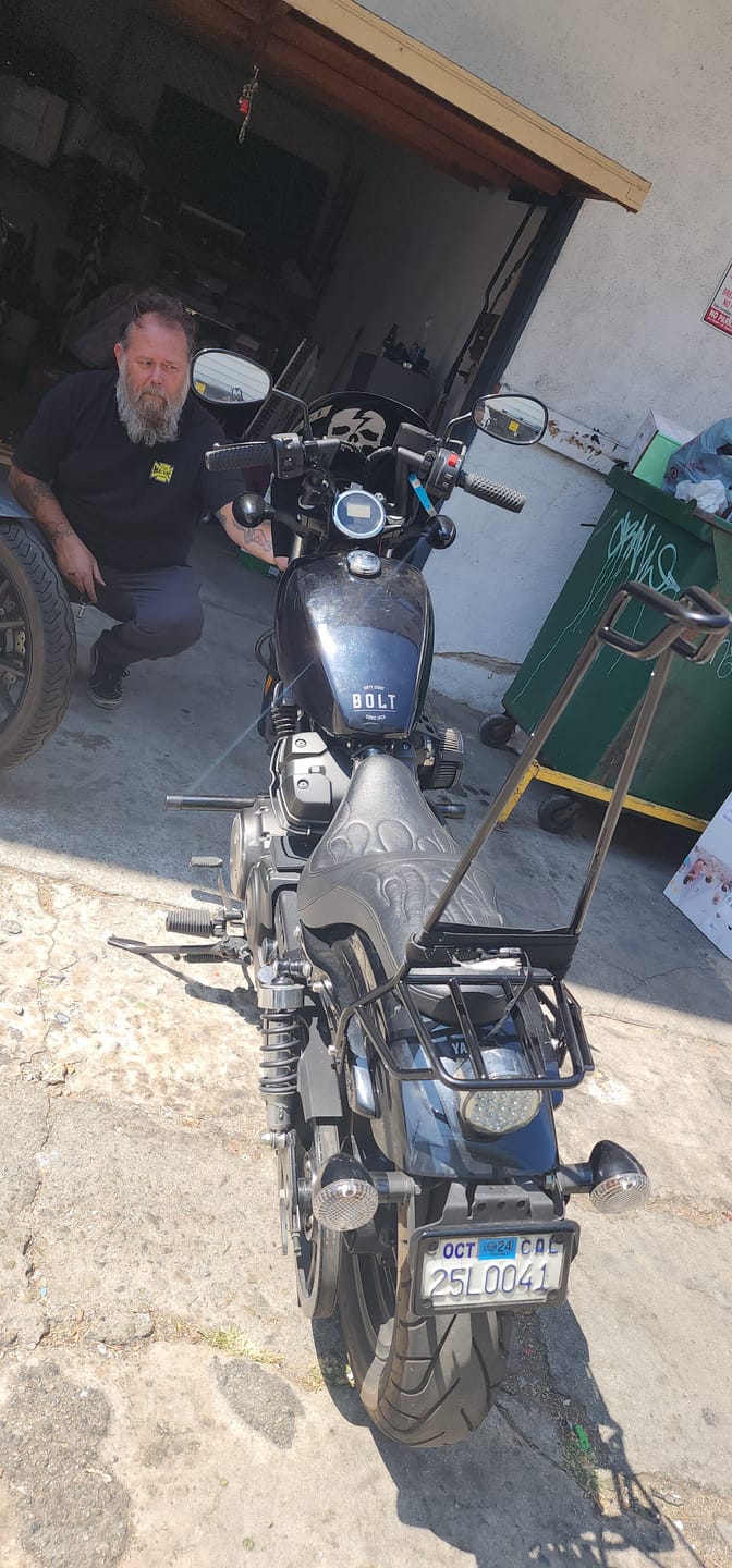 Customer photo review of 30 INCH EL ARRIERO SISSY BAR