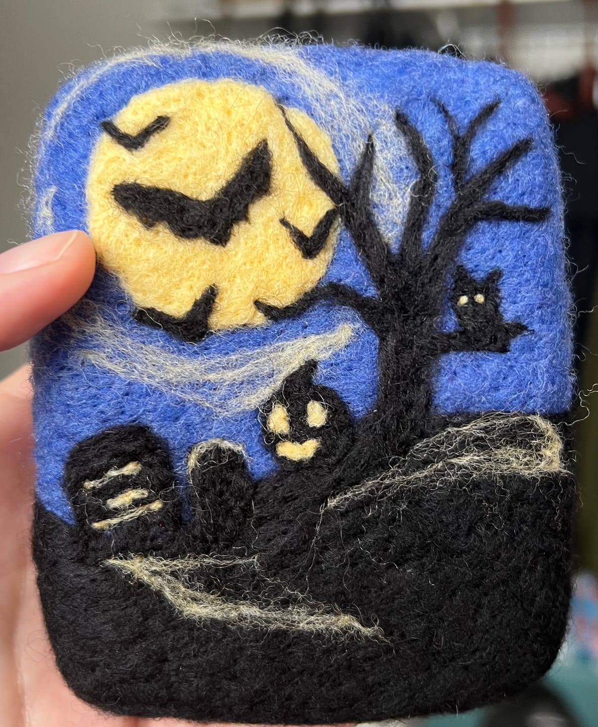 Customer photo review of Spooky Night Mini Needle Felting Kit