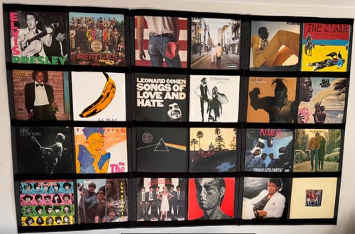 Customer photo review of 12" Vinyl Record Display Frame - LP Wall Storage