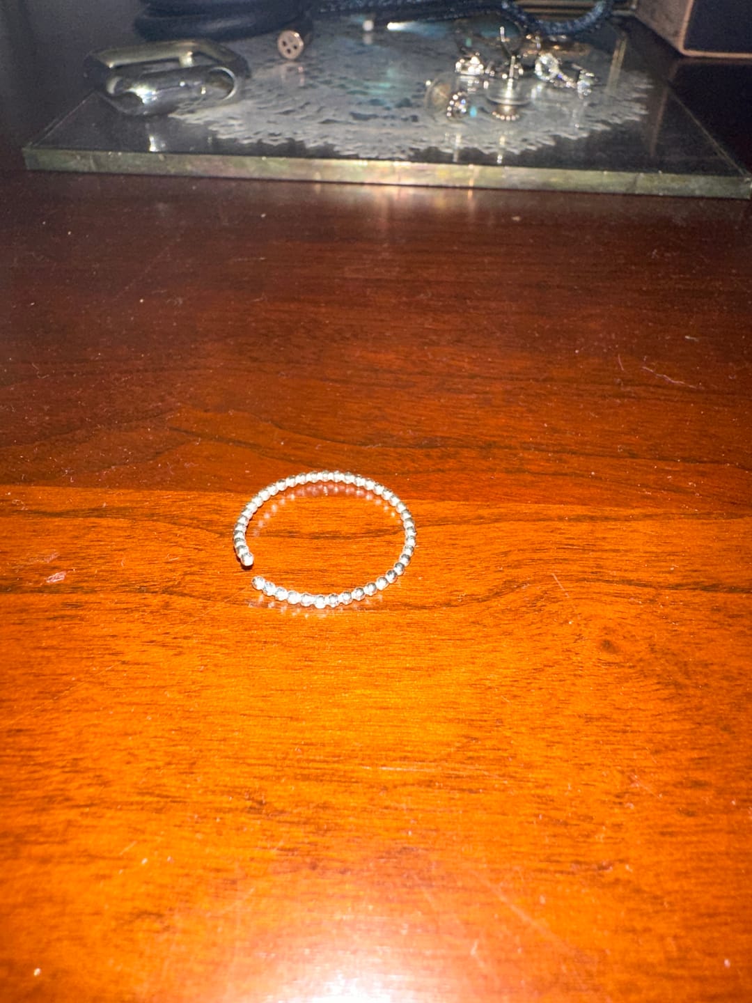 Customer photo review of Aquamarine Stacking Ring Set Sterling Silver
