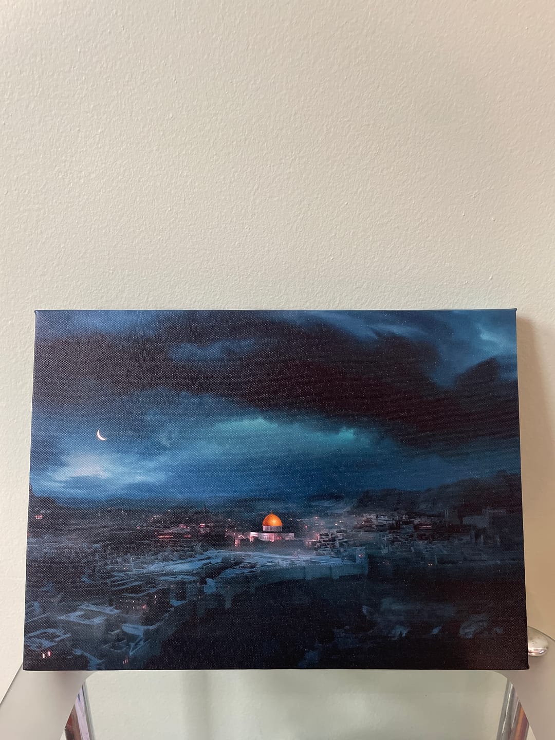 Customer photo review of Masjid Al Aqsa Islamic Wall Art Canvas Printing