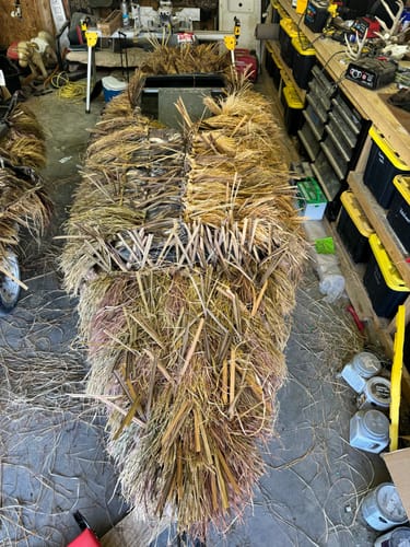 Customer photo review of Hunting Blind Raffia Grass (Individual)