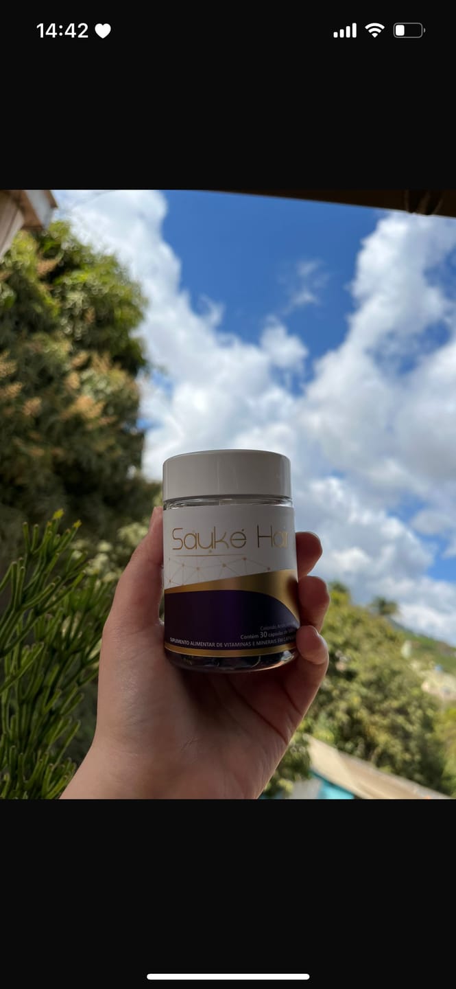 Customer photo review of Sauké Hair Vitaminas Para Cabelo 30 cáps 500mg