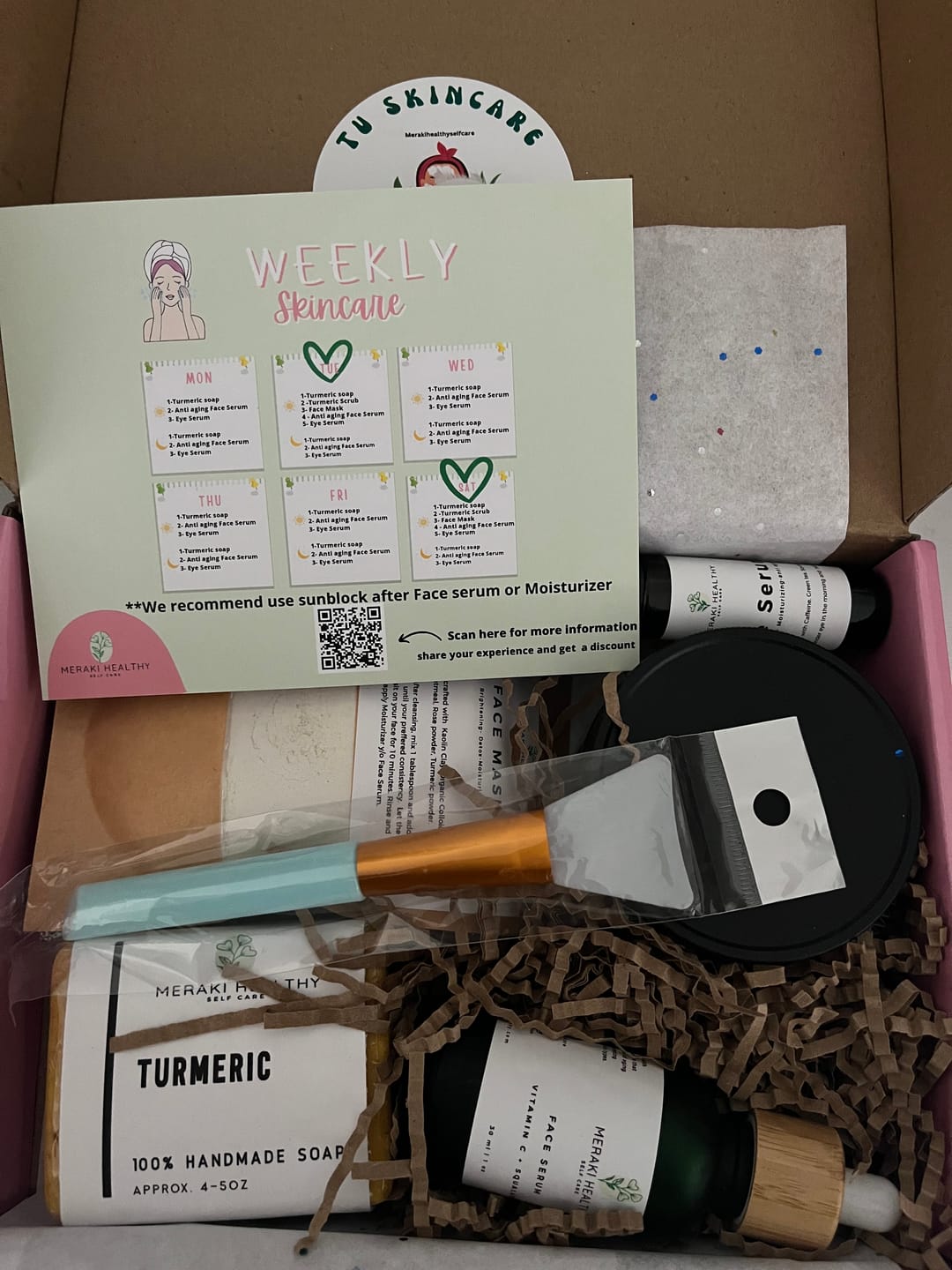 Customer photo review of Luxury Skincare Box