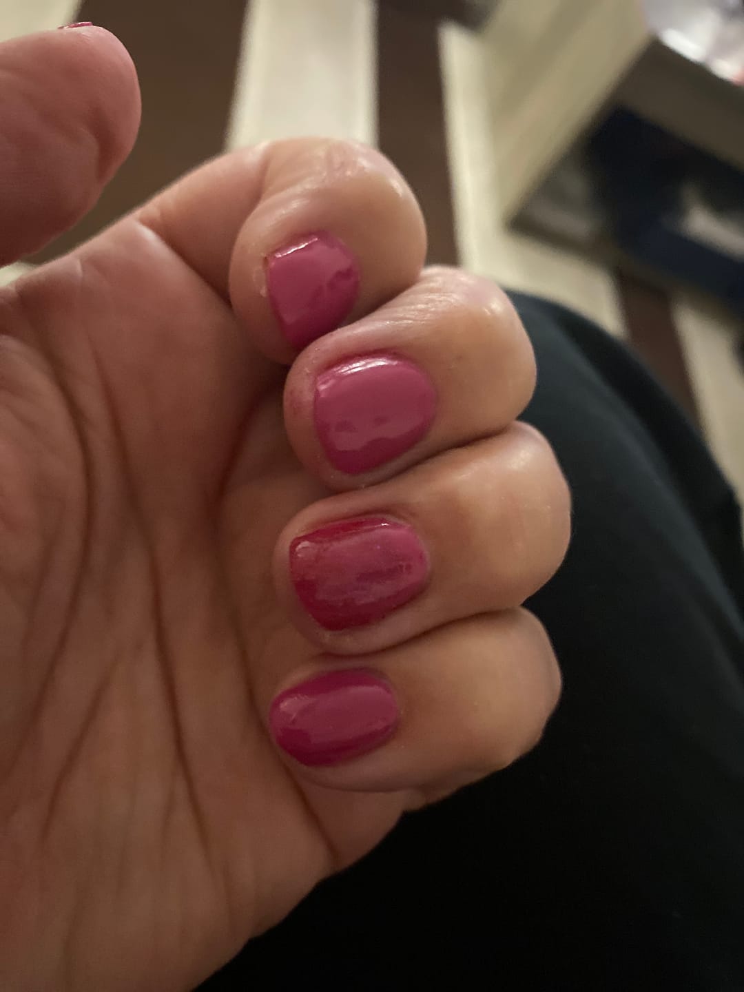 Customer photo review of Purplish Red Dipping Powder